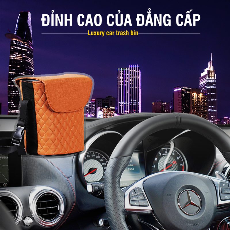 thùng rác xe ô tô cao cấp